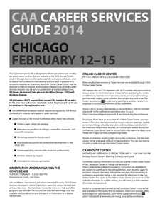 2014 Career Services Guide to the CAA Annual Conference in New York
