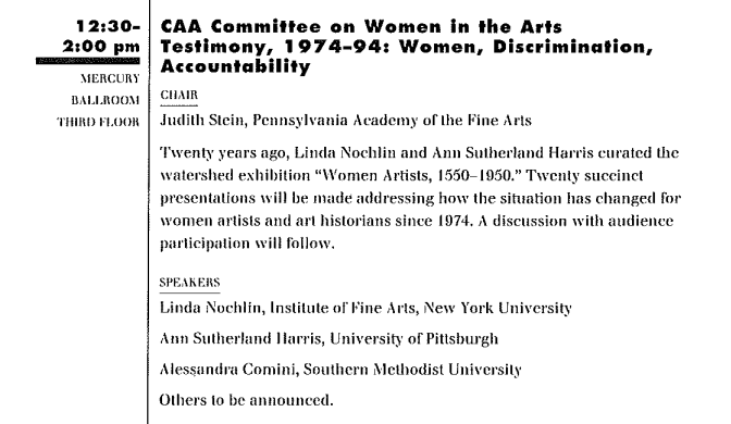 CAA News | College Art Association » CAAfeminism50 | CAA
