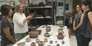  Dr. Nancy Odegaard discusses a strategy of pottery condition reporting with interns as a type of triage, or assignment of conservation treatments based on the types of damage or documentation need when a large volume of vessels are involved. The annual activity known as the Pottery Blitz has been a regular summer activity for many years at the Arizona State Museum. 